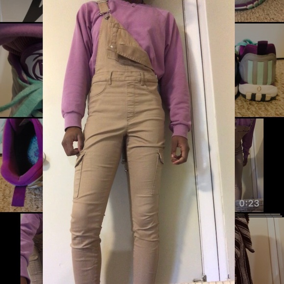 H&M High-Rise Cargo Overalls - Picture 1 of 6